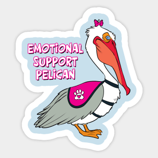 Emotional Support Pelican Sticker